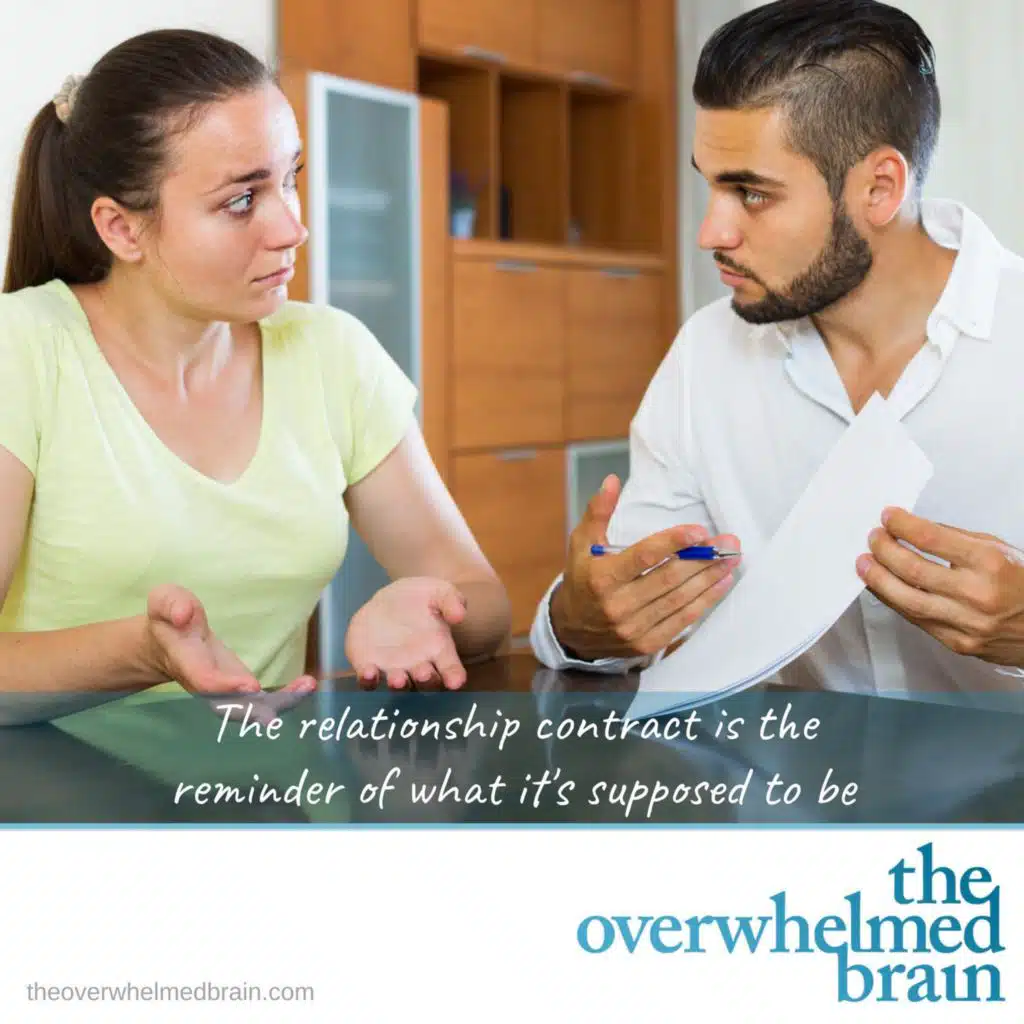 What did you sign up for in the relationship?