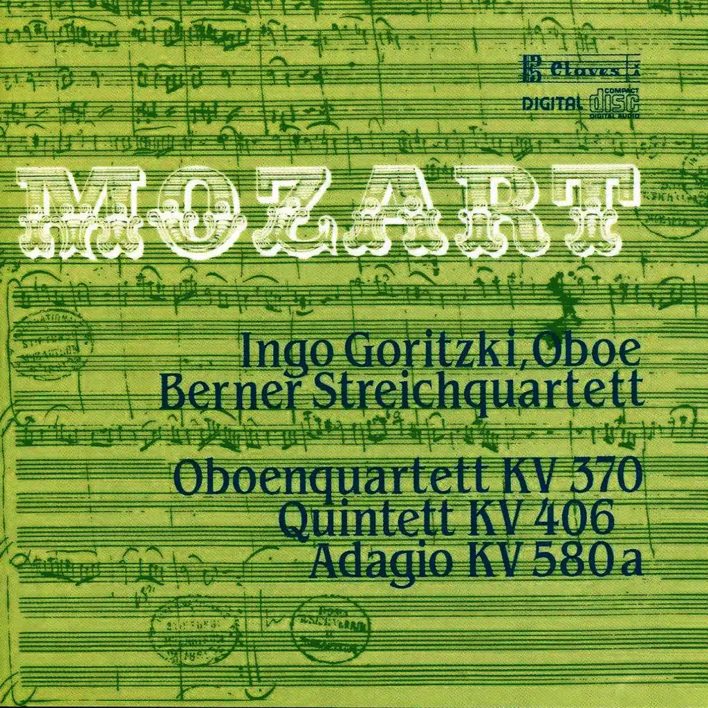 Mozart: Quintet K. 406 - Oboe Quartet K. 370 - Adagio K. 580a