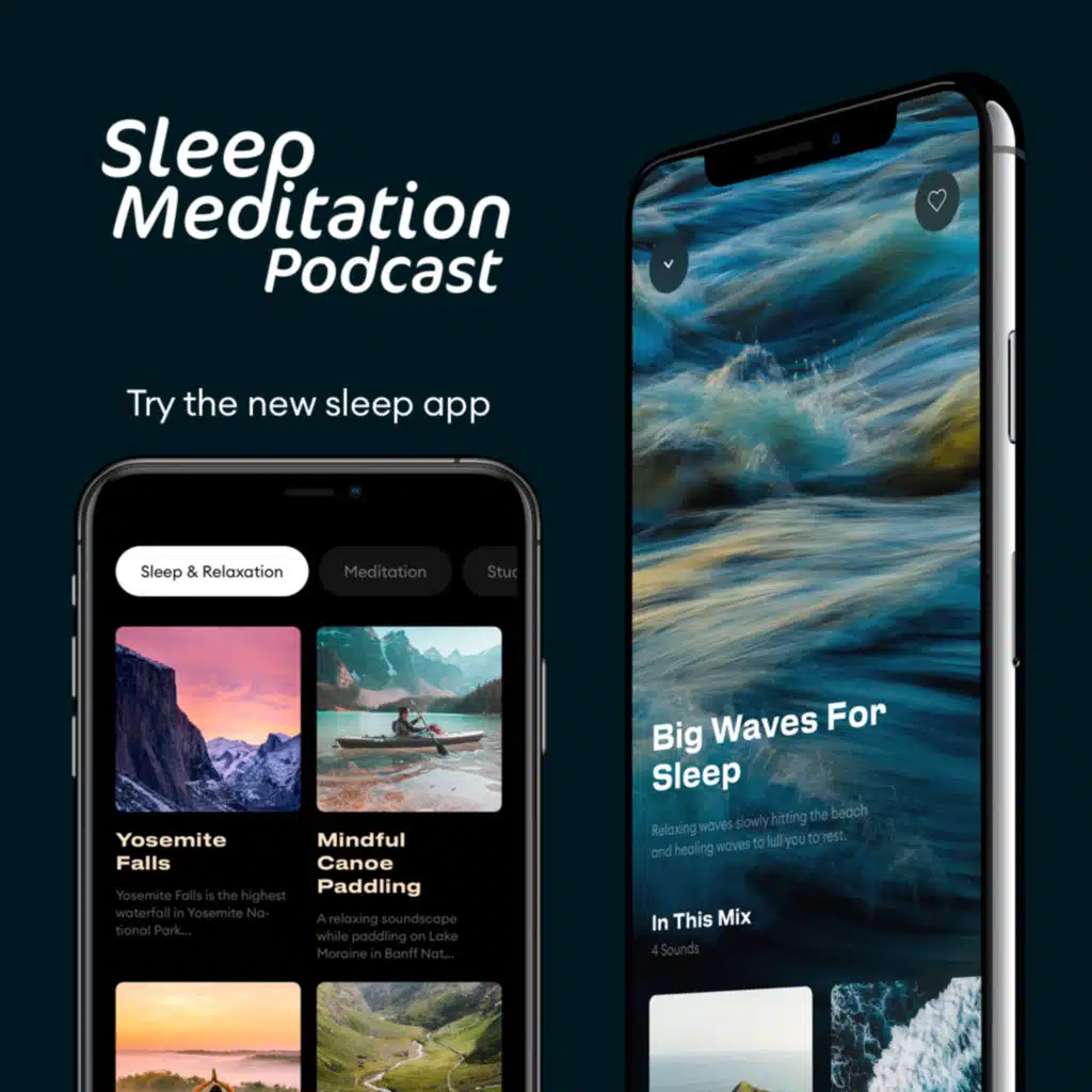 SLEEPY OCEAN WAVES w/ short sleep meditation intro from the sleep app, Slow. Sweet dreams 😴