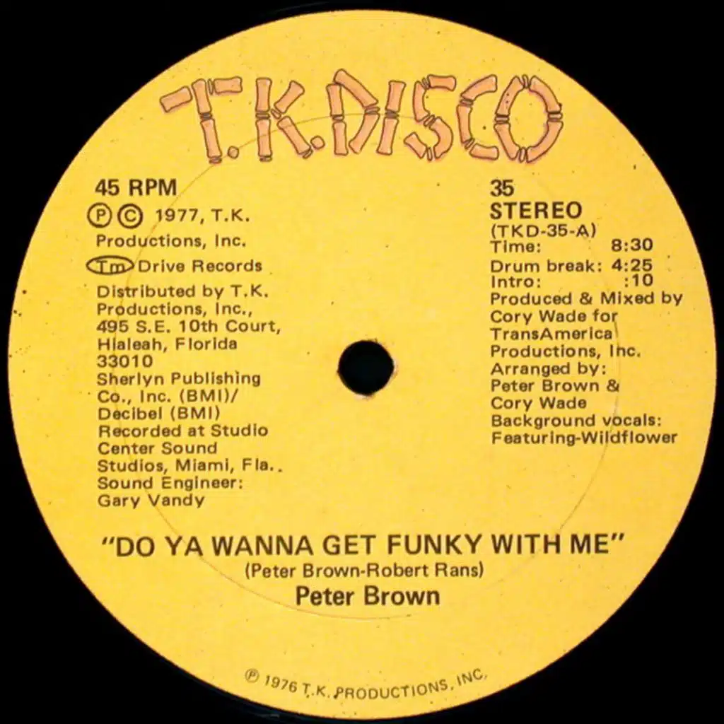 1977 Peter Brown / Dance With Me / Do You Want To Get Funky With Me