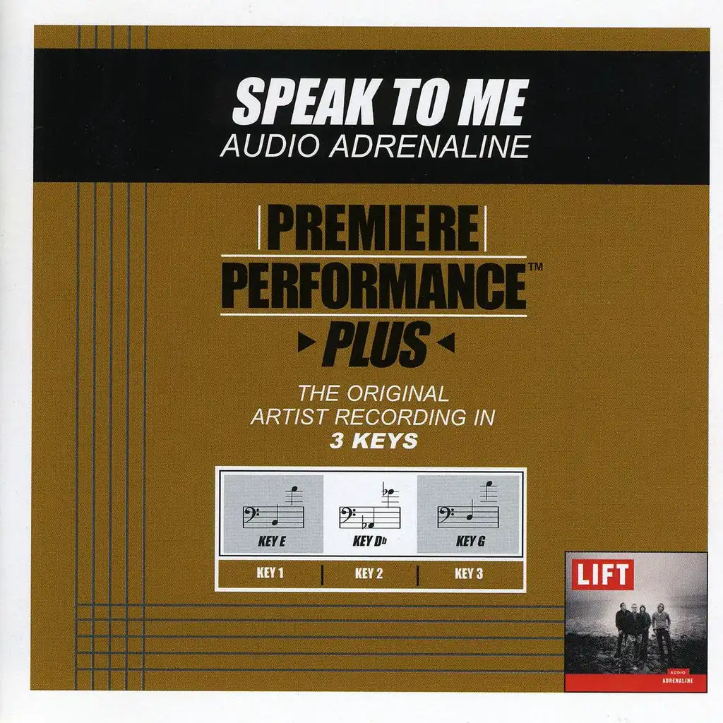 Speak To Me (Performance Track In Key Of E Without Background Vocals)
