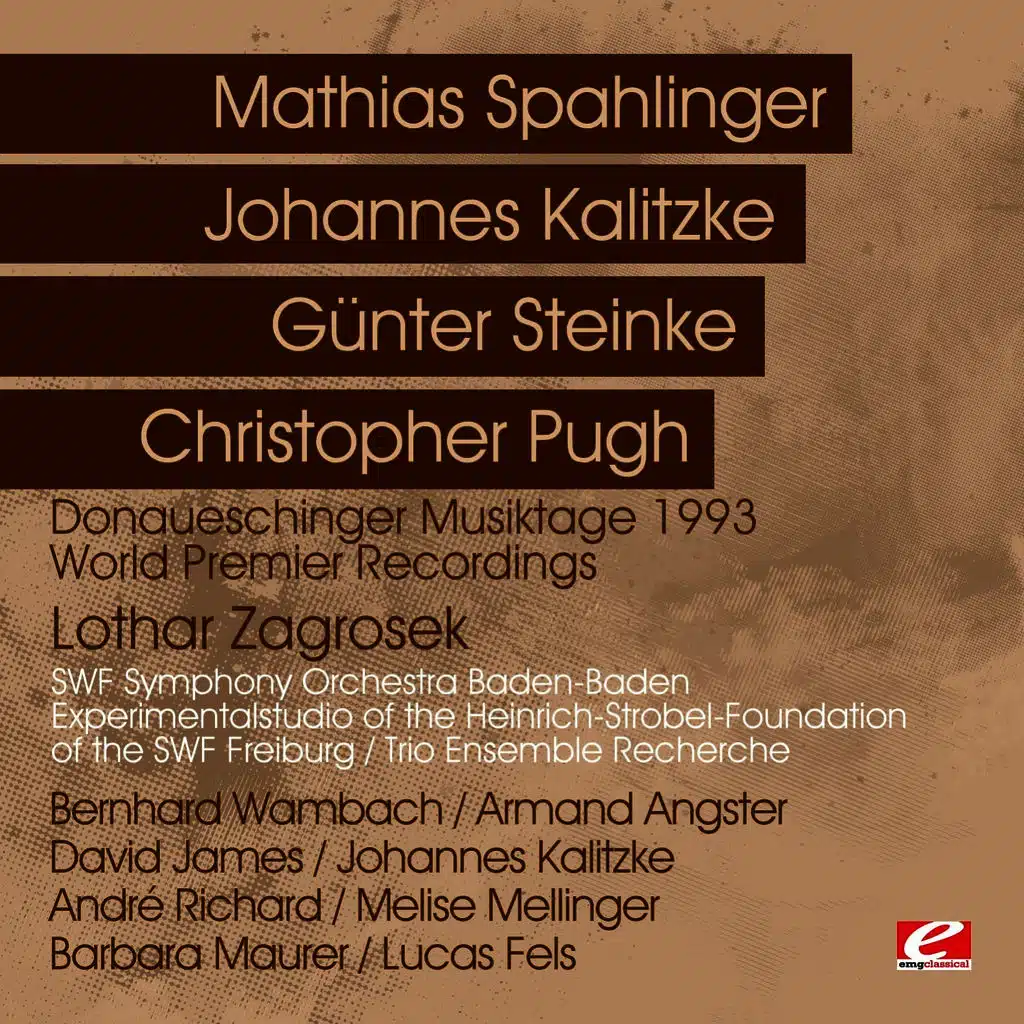 Donaueschinger Musiktage 1993 - World Premier Recordings (Digitally Remastered)