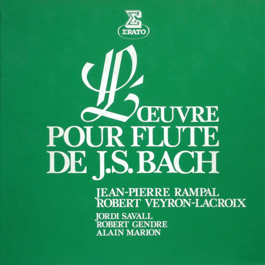 Sonata for Two Flutes in G Major, BWV 1039: III. Adagio e piano (feat. Alain Marion, Robert Veyron-Lacroix & Jordi Savall)