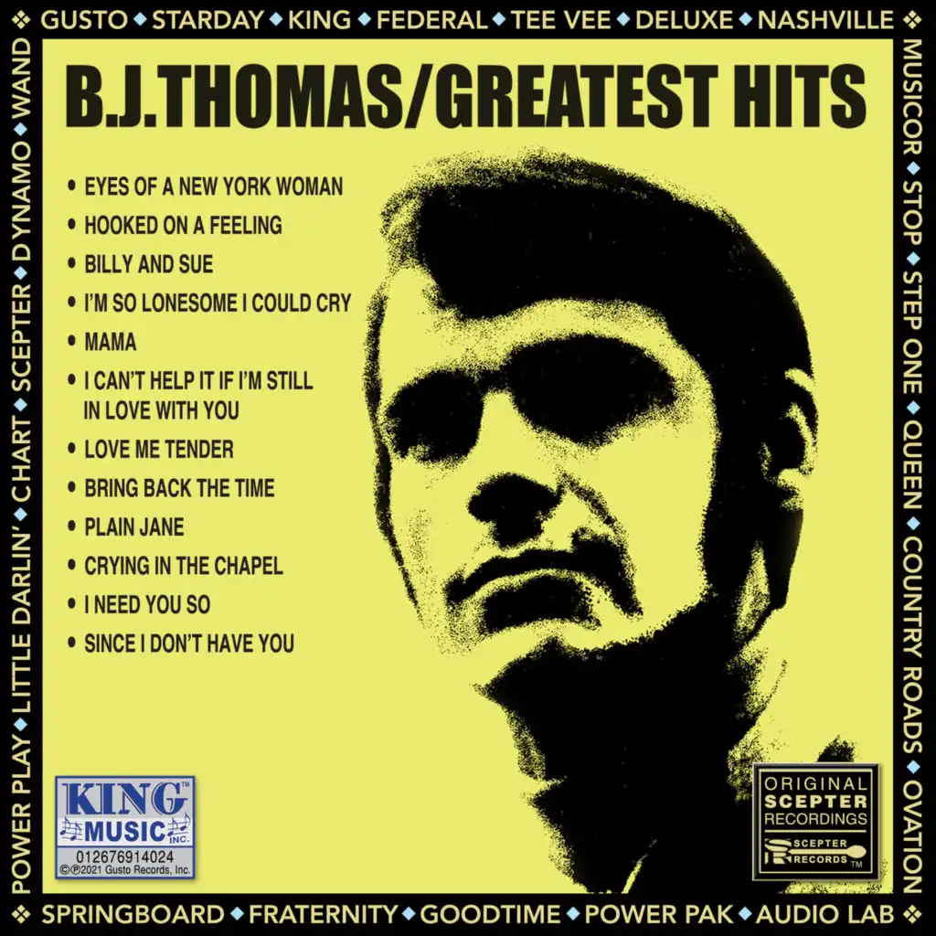 B. J. Thomas/Greatest Hits Volume 1 (Original Scepter Recordings)