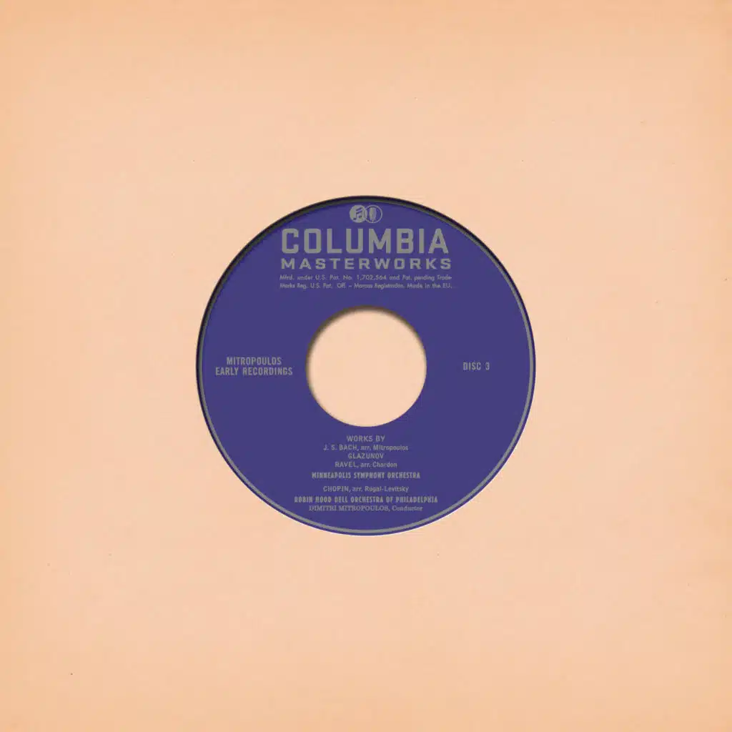 Mitropoulos Conducts Bach, Glazunov and Chopin (2022 Remastered Version)