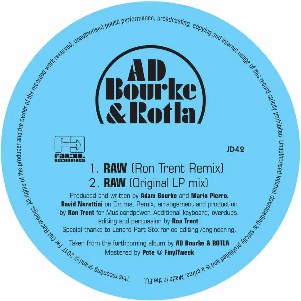 Raw (Including Ron Trent Remix)