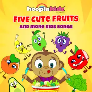 Five Cute Fruits Jumping on the Bed