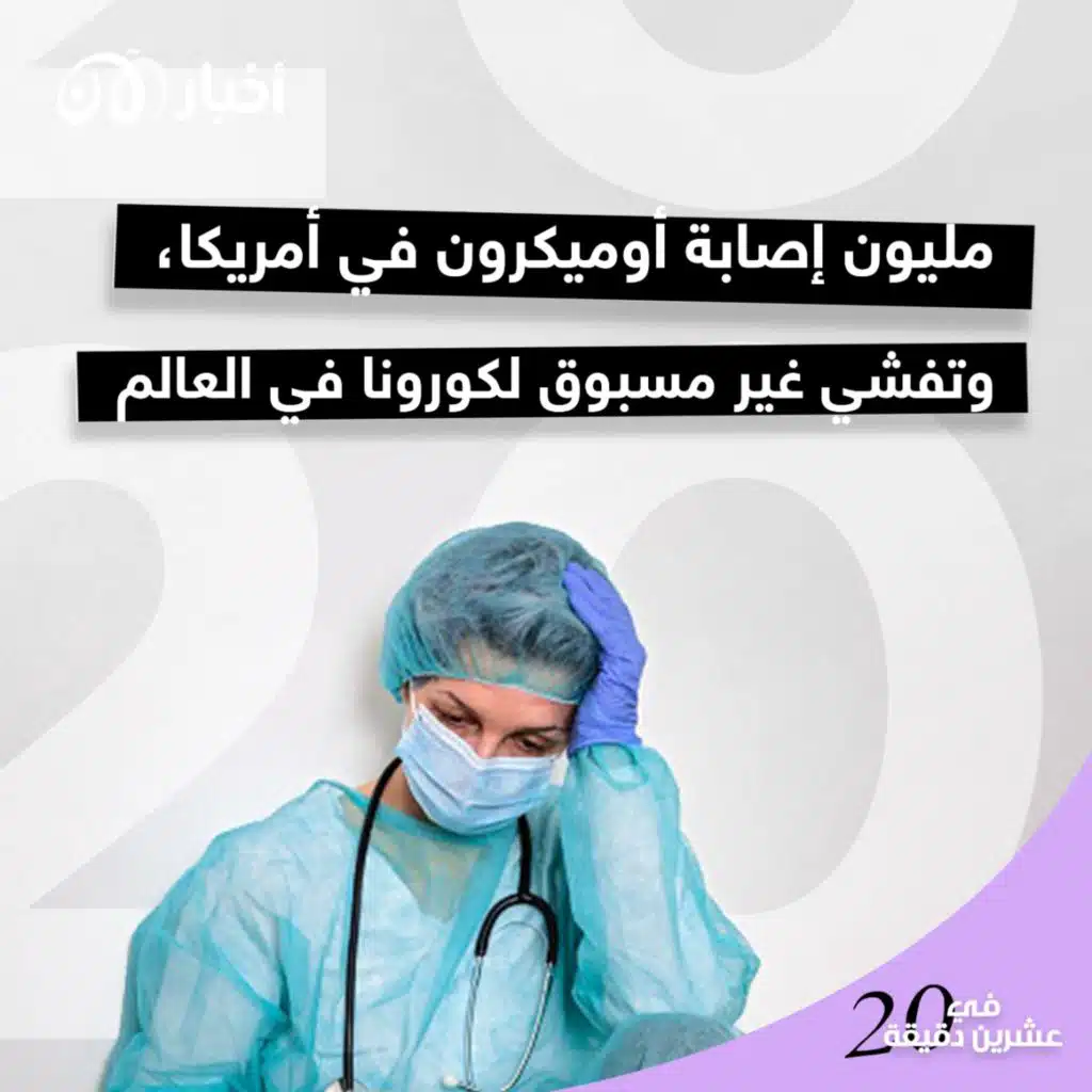 مليون إصابة أوميكرون في أمريكا، وتفشي غير مسبوق لكورونا في العالم