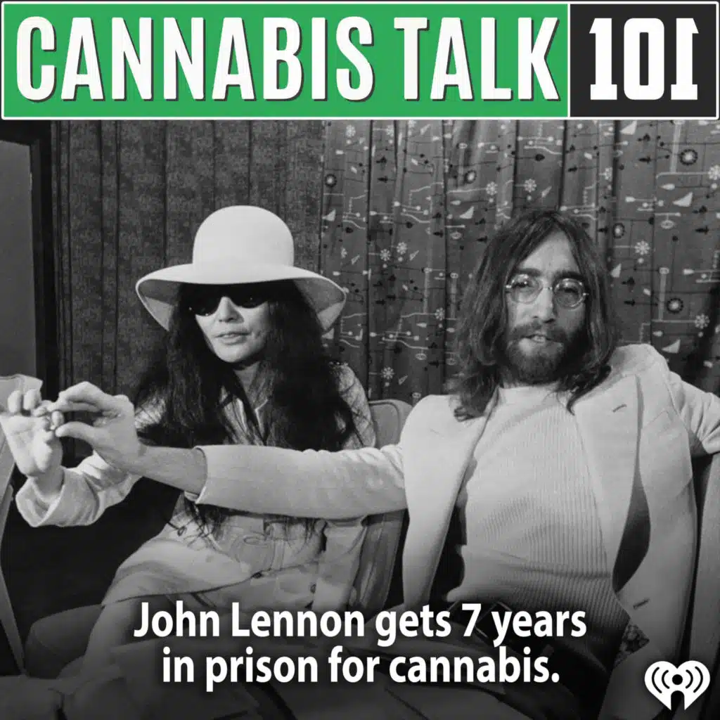John Lennon gets 7 years in prison for cannabis.