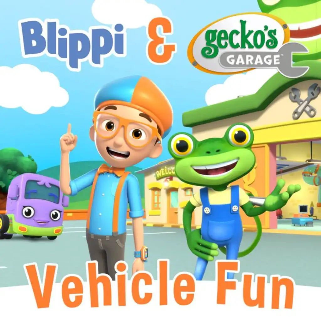 Blippi & Gecko's Garage Vehicle Fun