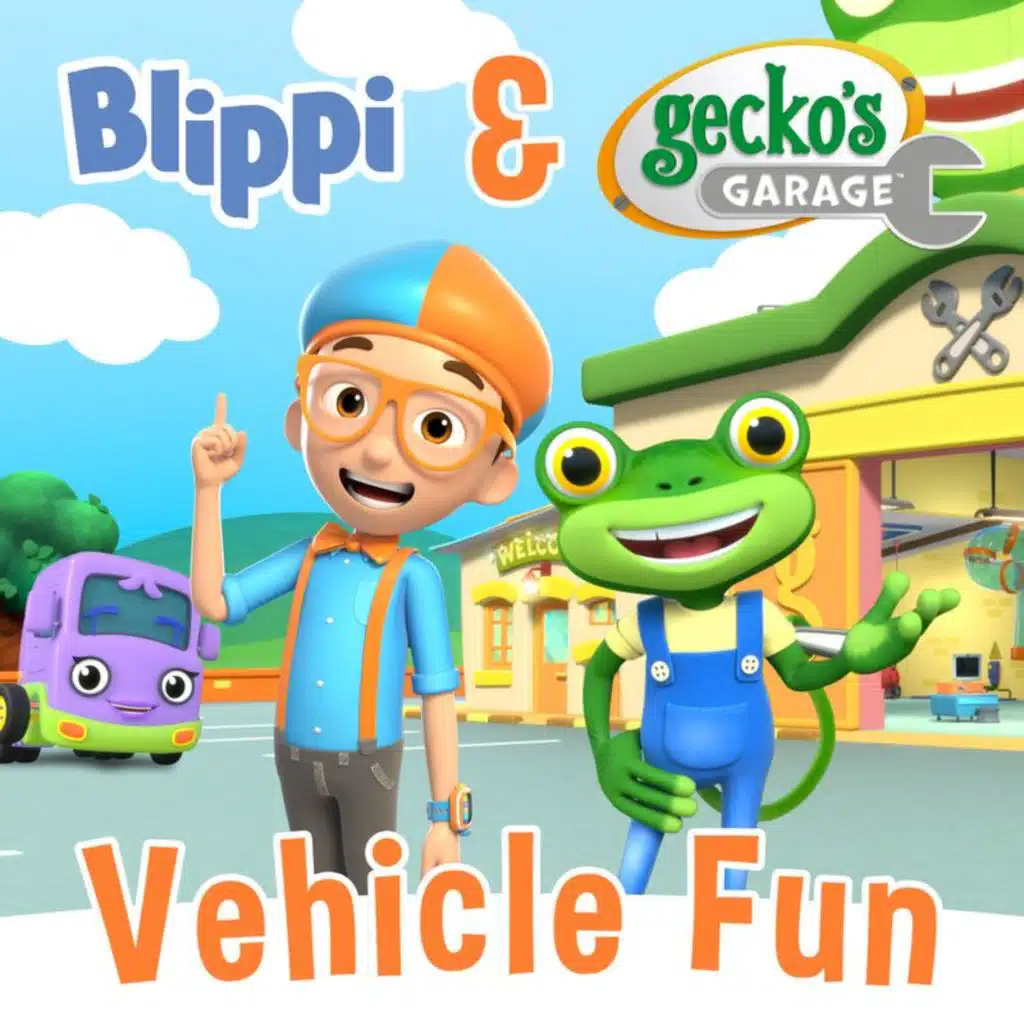 Blippi & Gecko's Garage Vehicle Fun