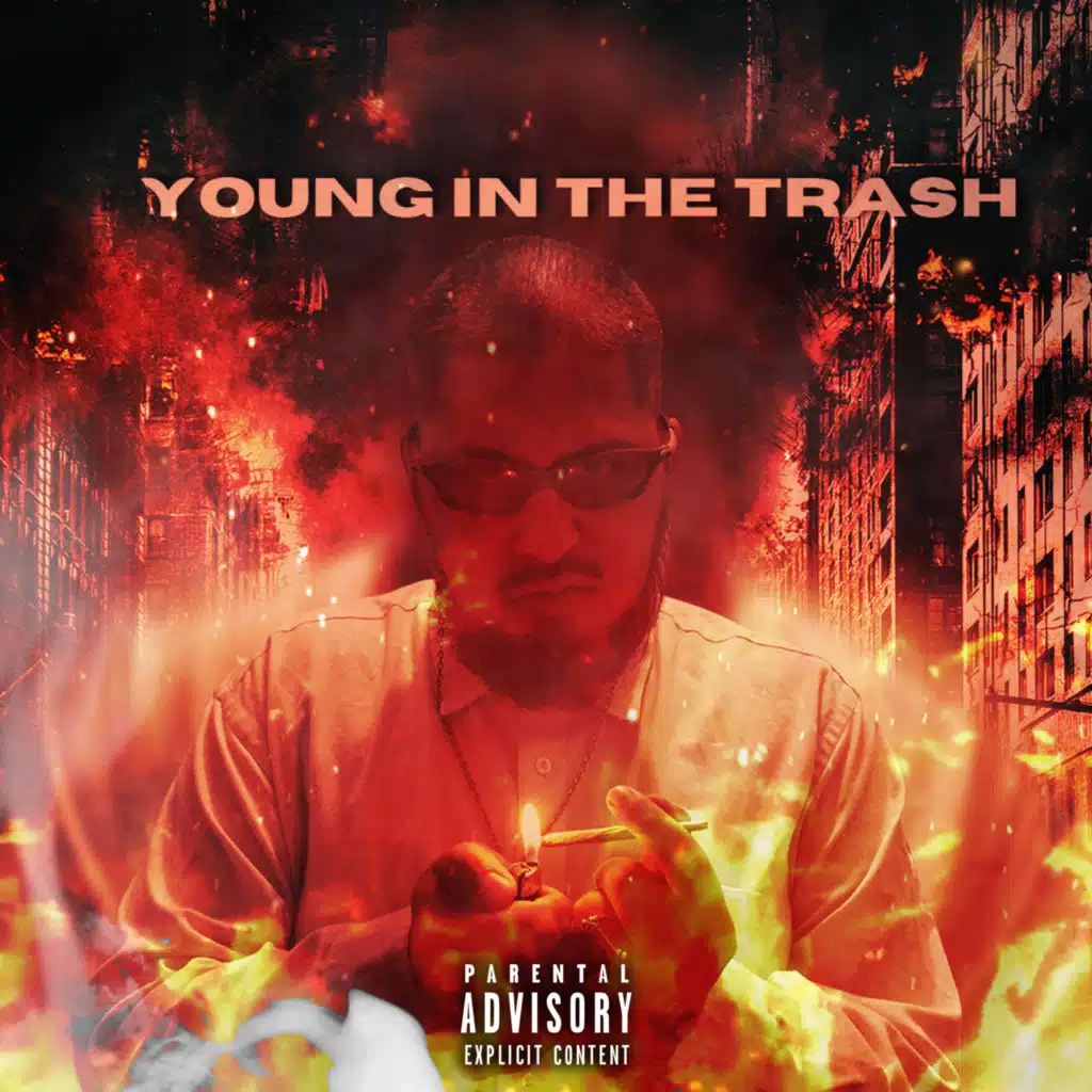 Young in the trash