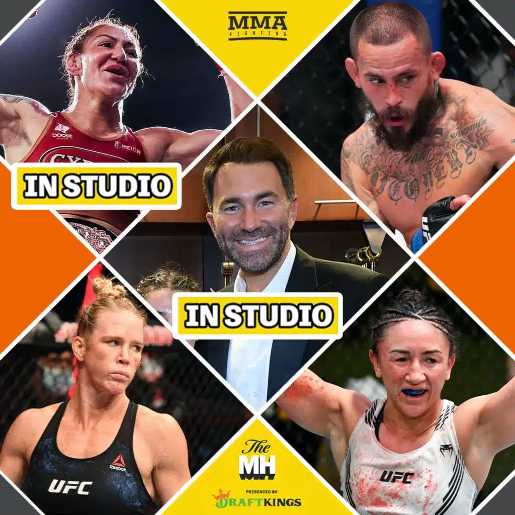Eddie Hearn and Cris Cyborg in studio, Carla Esparza, Marlon Vera, Holly Holm, and more