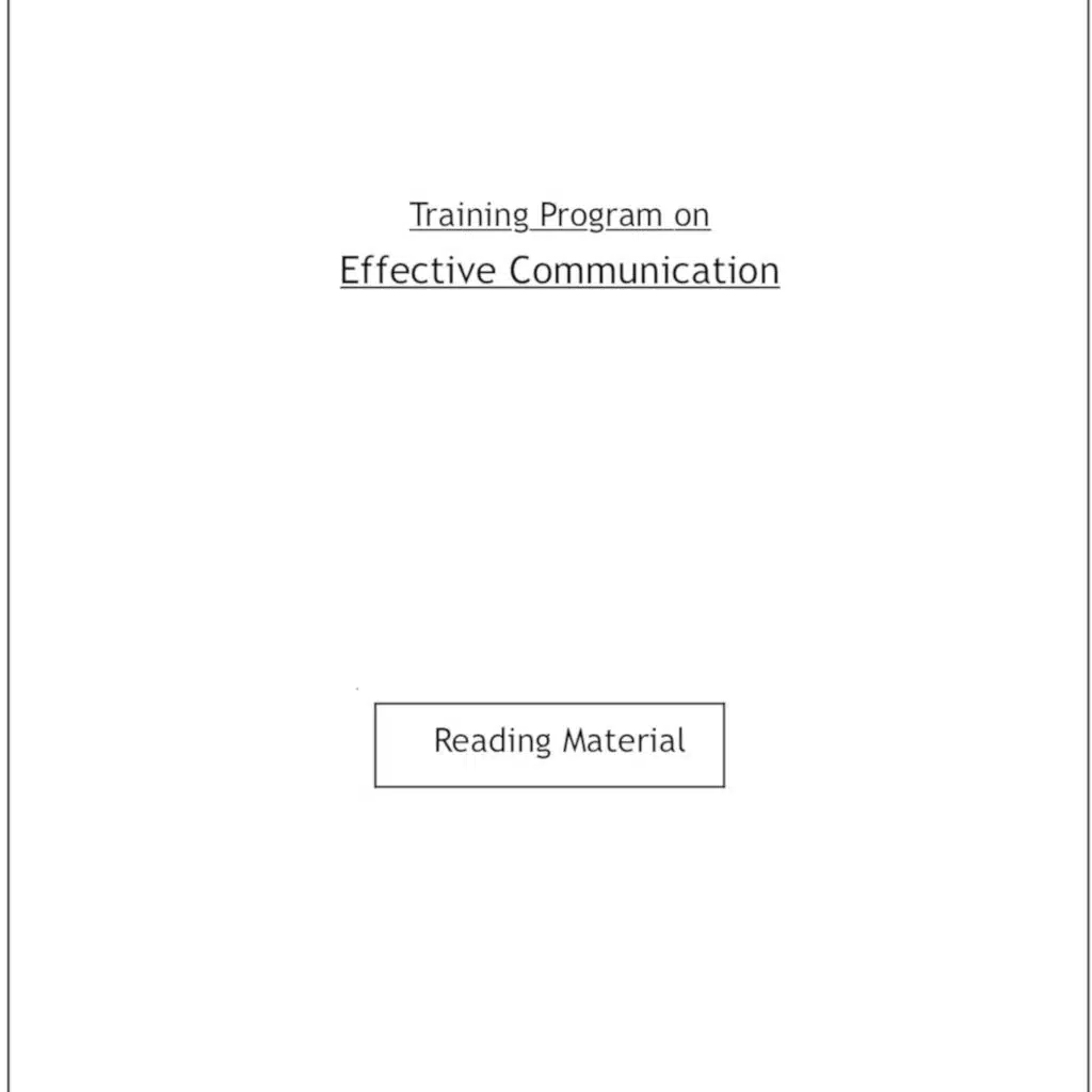 3- Training Program on Effective Communication