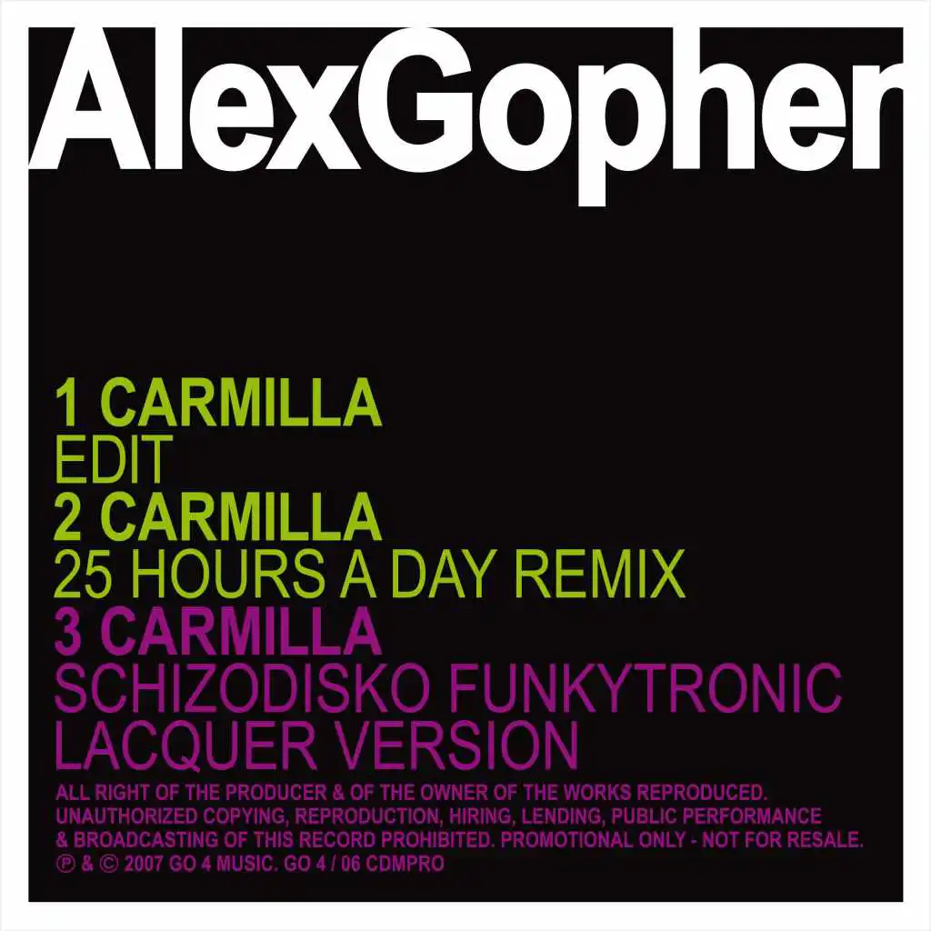 Carmilla (25 Hours A Day Remix)