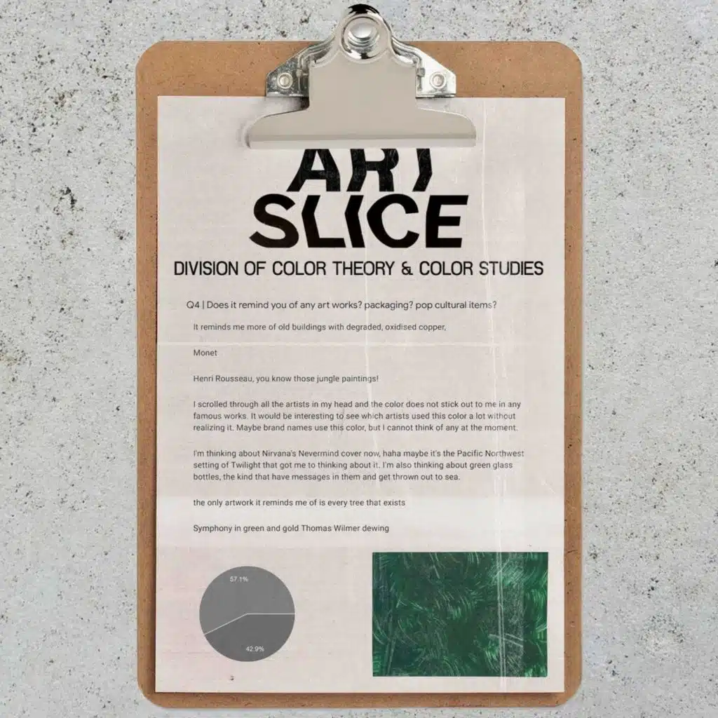 Viridian Green - Art Slice Museum Laboratories Division of Color Theory & Color Studies