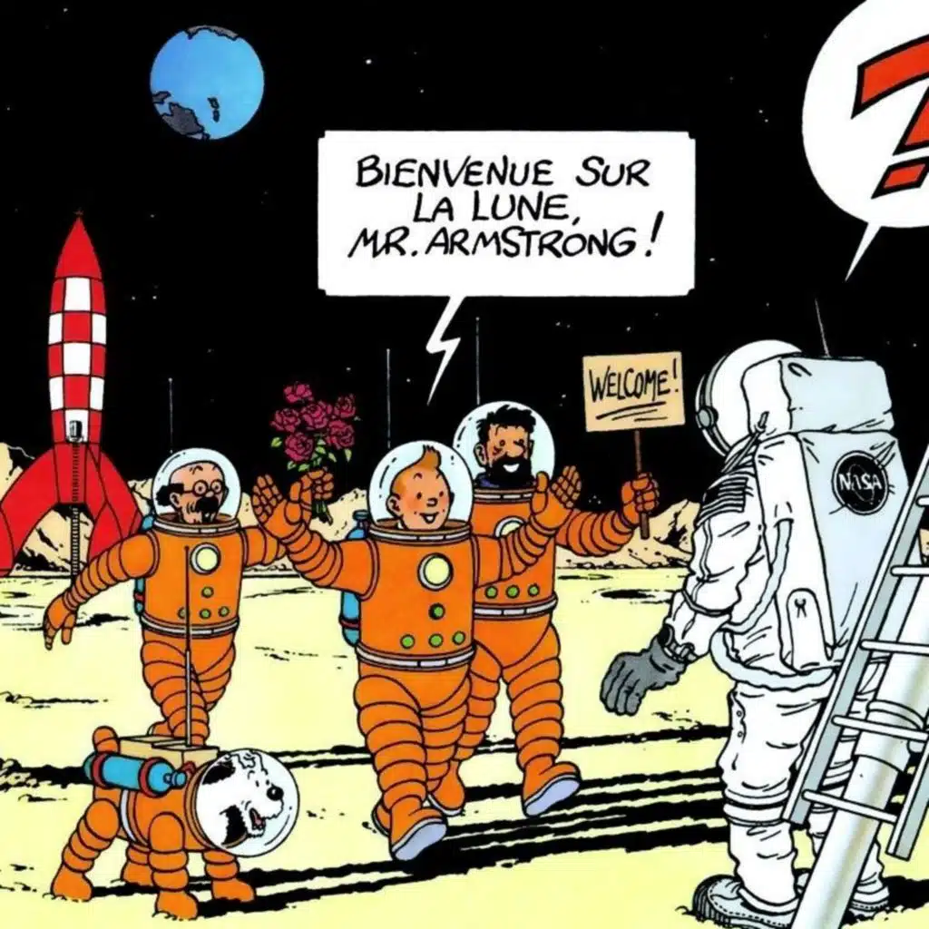 Las Aventuras de Tintín - Objetivo La Luna - Aterrizaje en la Luna - Tintín el primer ser humano en pisar la Luna