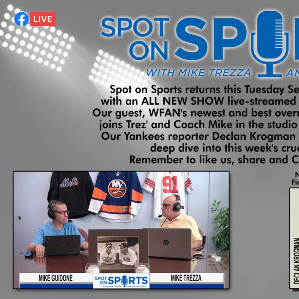Spot on Sports September 28, 2021. Our guest, WFAN's newest and best overnight host Emmanuel Berbari joins Trez' and Coach Mike to talk all things NY sports