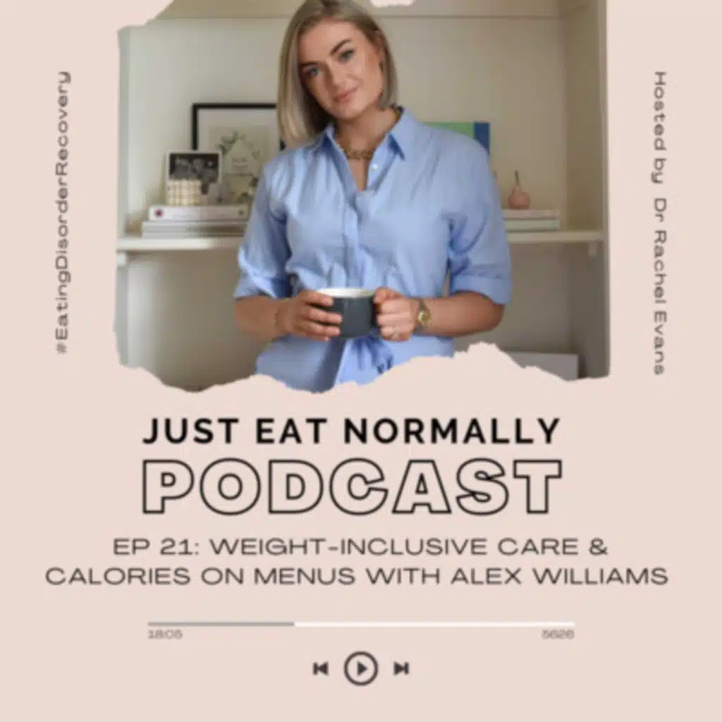 EP 21: Weight inclusive care and calories on menus with Alex Williams