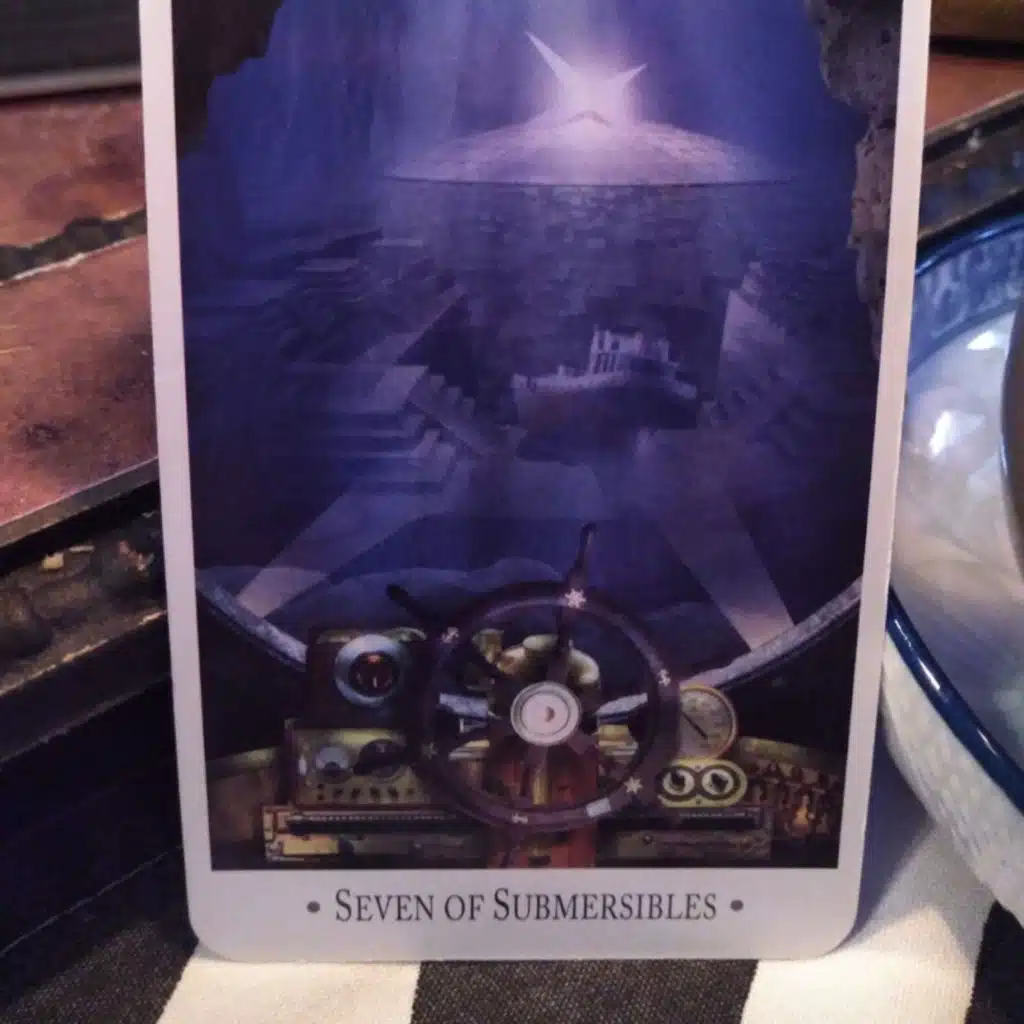 7 of Submersibles (Cups-Reversed) Coffee Tea Tarot S1:EP55