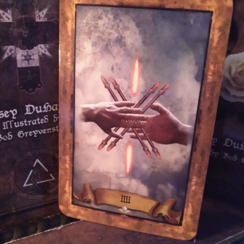 4 of Wands (R)-Coffee Tea Tarot S1:EP58