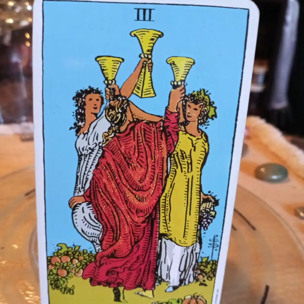 3 of Cups (R) Coffee Tea Tarot S1:EP63