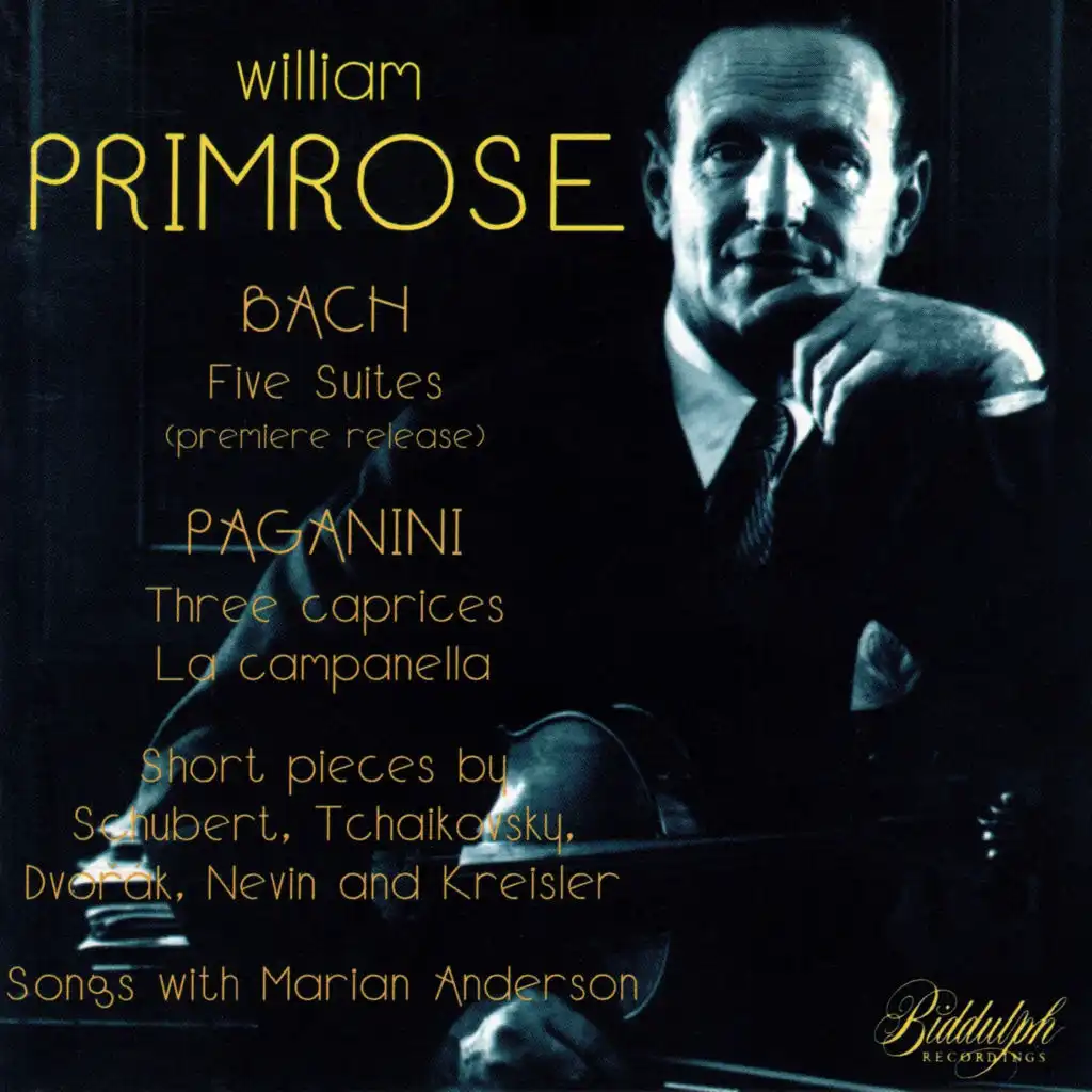 24 Caprices for Solo Violin, Op. 1, MS 25 (Excerpts Arr. W. Primrose for Viola Solo): No. 13 in B-Flat Major "The Devil's Laughter"