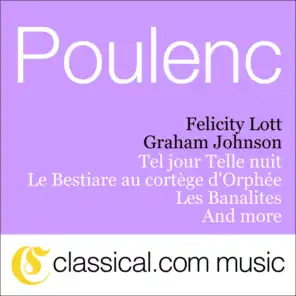 Francis Poulenc, Le Bestiare Au Cortège D'Orphée (The Bestiary)