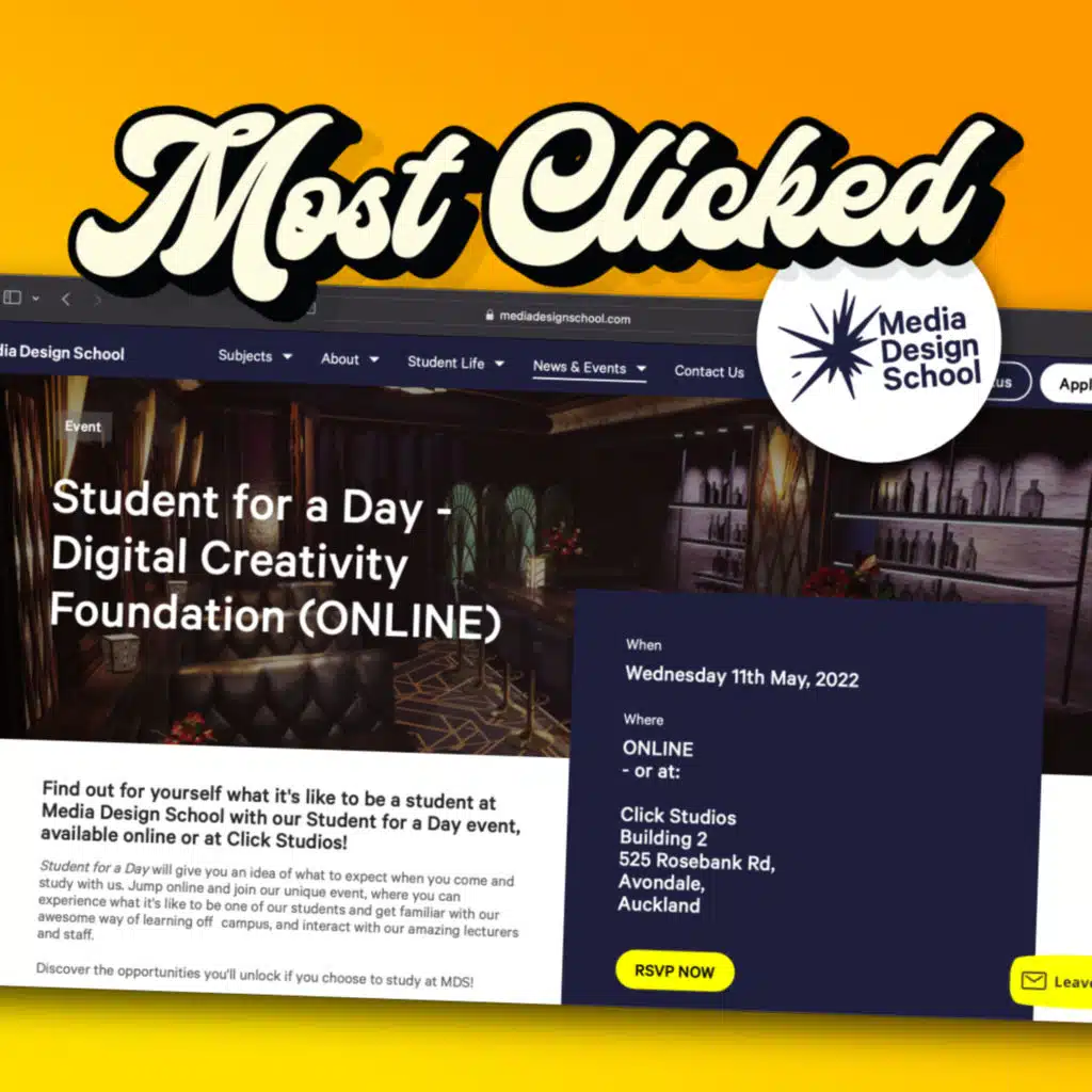 Compelling course tasters from Media Design School - Most Clicked #25