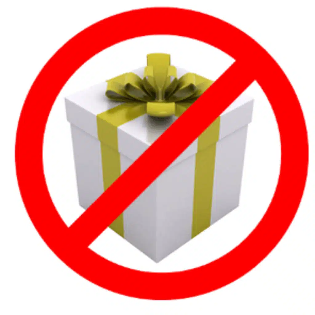 Geschenksverbot, Respekt und ein sanfter Grinch