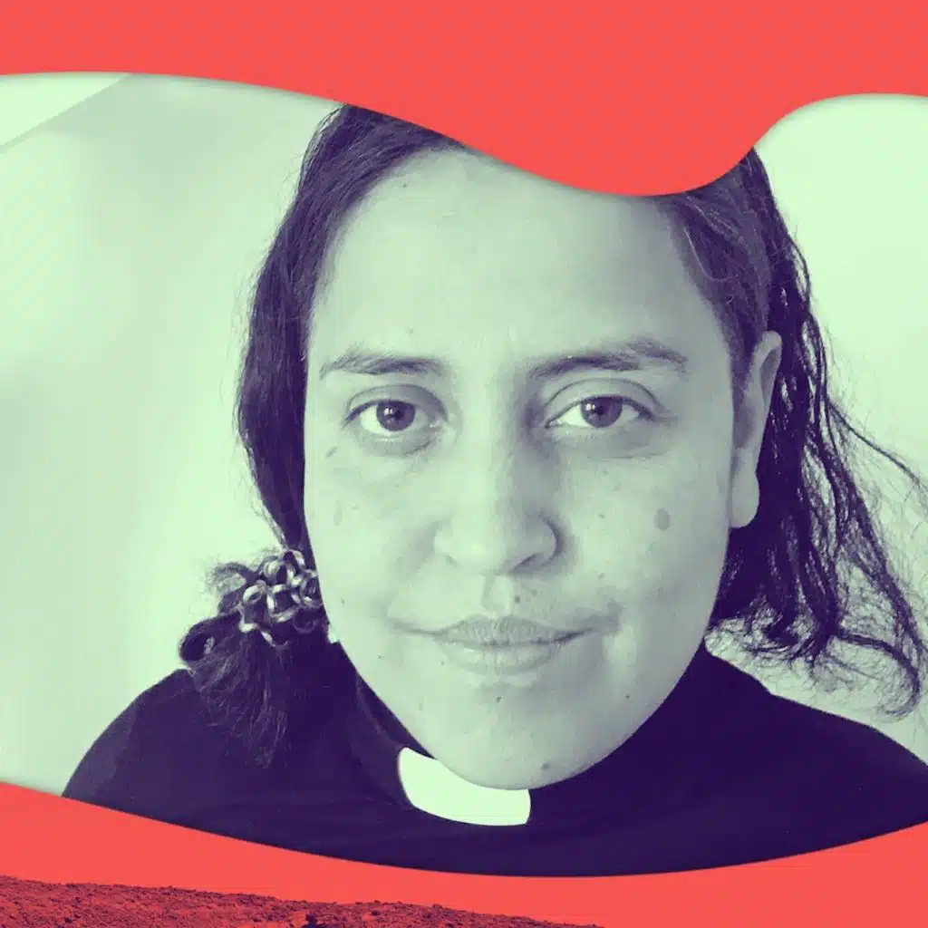 Präst med automatvapen