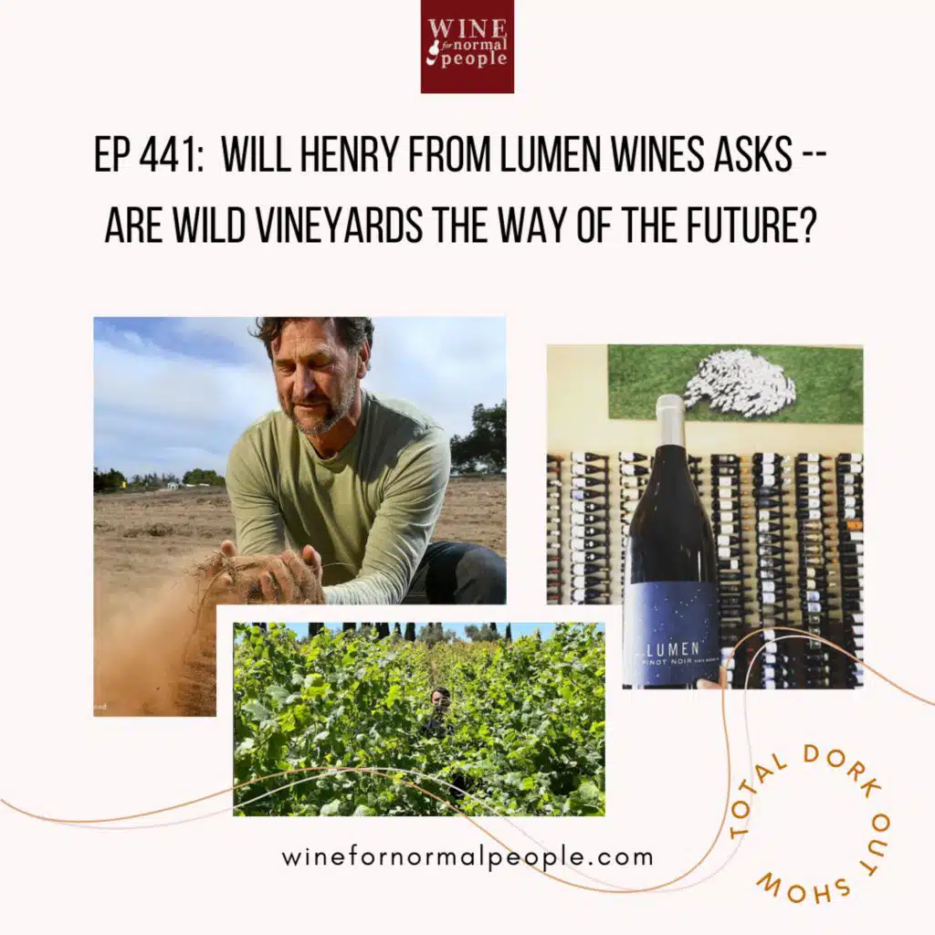 Ep 441:  Will Henry from Lumen Wines Asks --  Are Wild Vineyards the Way of the Future?