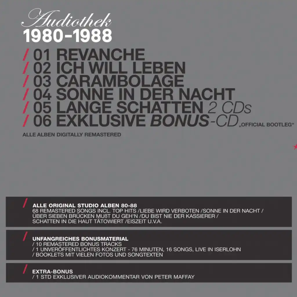 Liebe wird verboten (Live '82 Iselohn) (Digitally Remastered 2006)