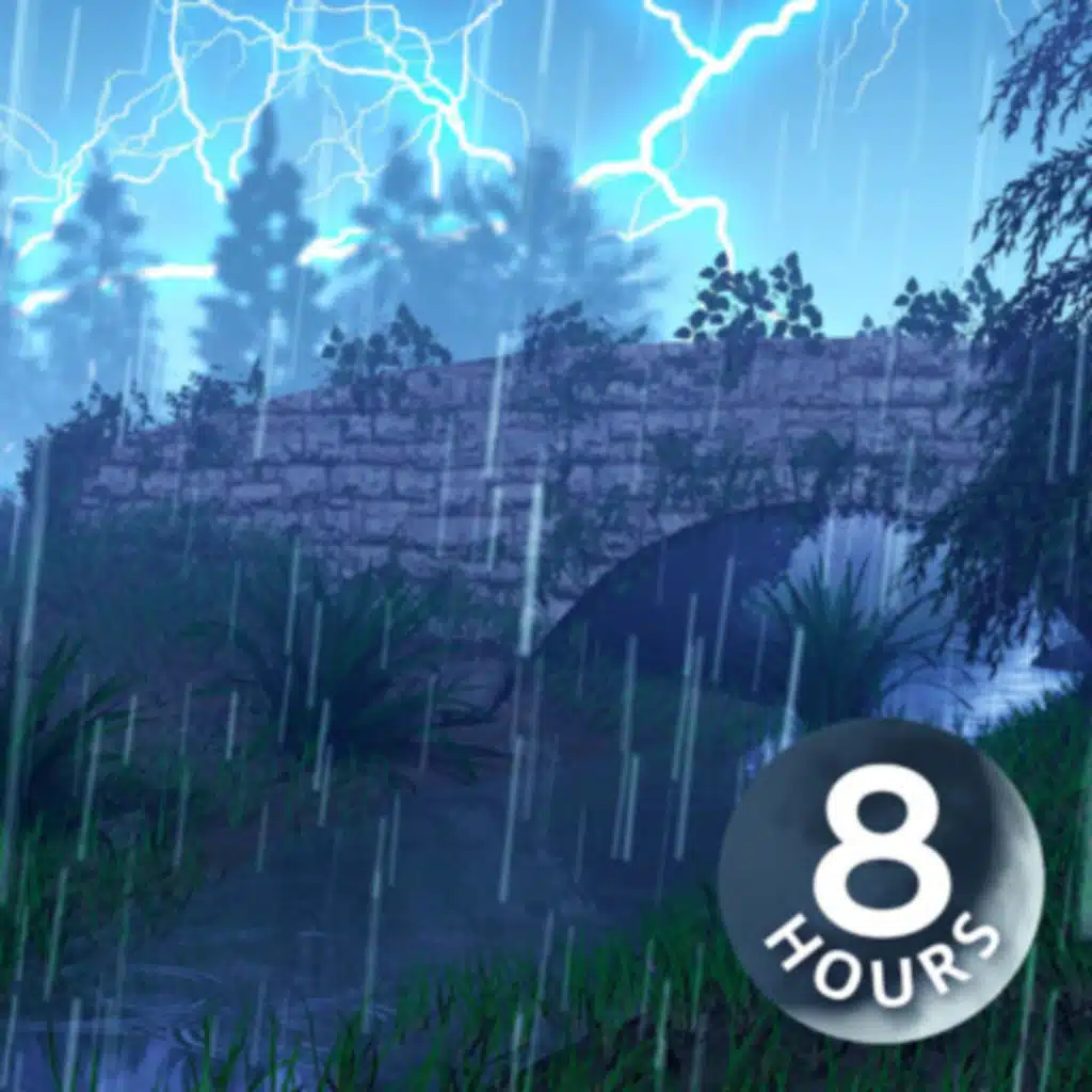 Sounds of Rain and Thunder in Mystical Forest with Gentle Stream 8 Hours I for Sleep, Studying, Relaxation