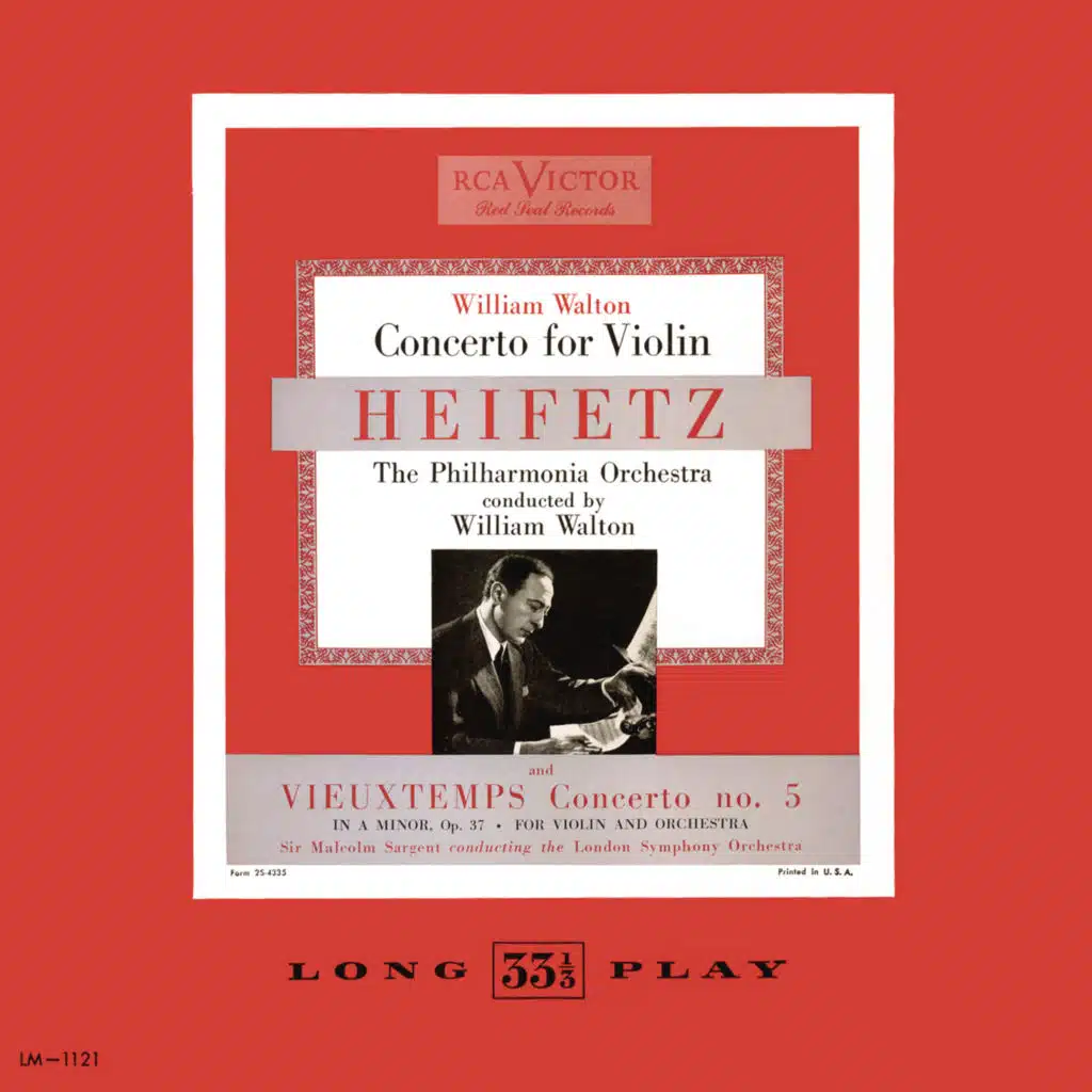 William Walton: Concerto for Violin in B Minor; Vieuxtemmps: Violin Concerto No. 5, Op. 37 in A Minor