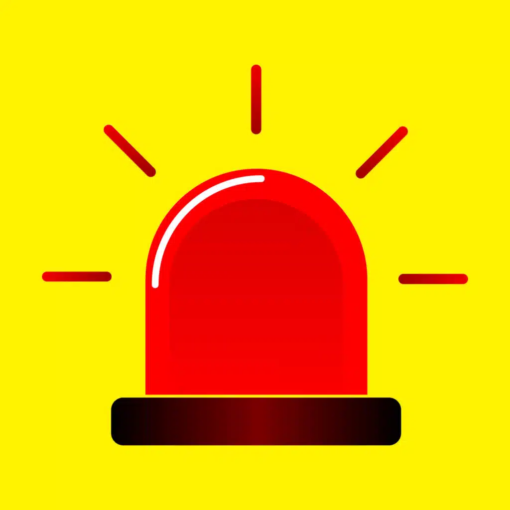 The sound of a police car