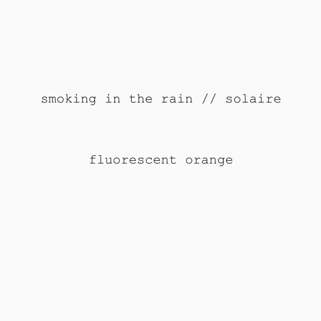 smoking in the rain // solaire