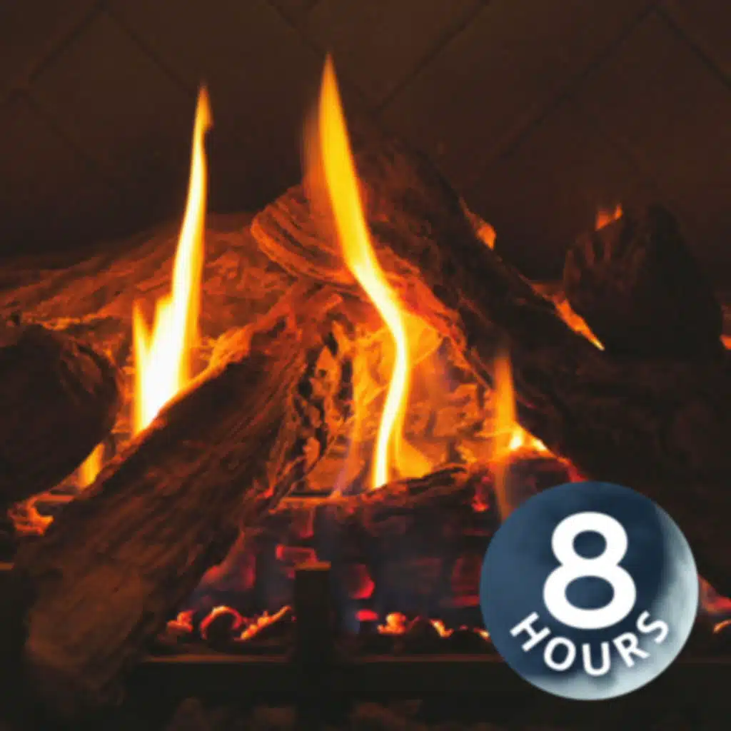Intense Chills from Fireplace White Noise I Fire Ambience with Soft Crackles 8 Hours