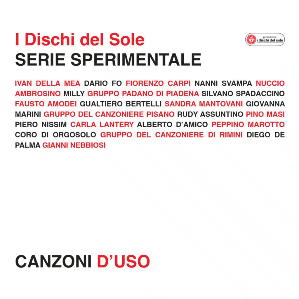 I Dischi del Sole - SERIE SPERIMENTALE (Canzoni d'uso)