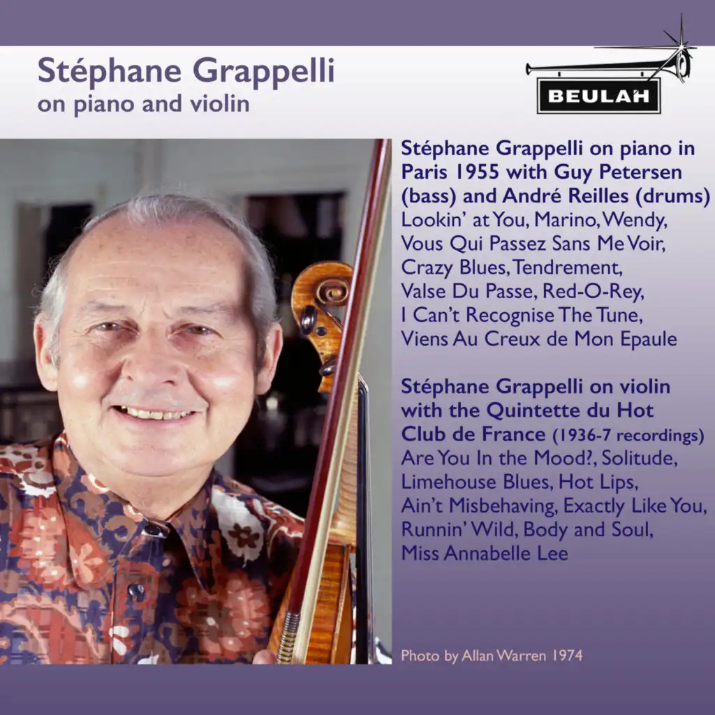 Stéphane Grappelli on Piano and Violin