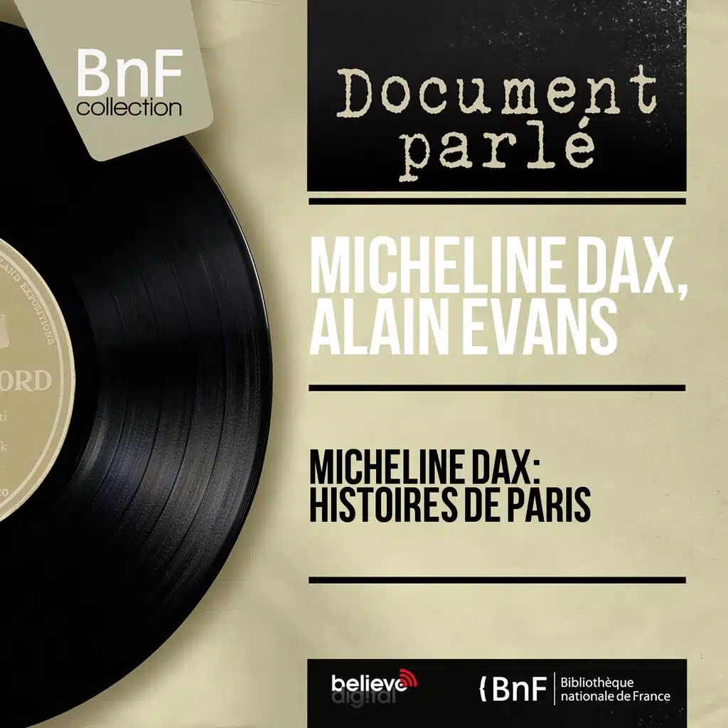 Micheline Dax: Histoires de Paris (Live, Mono Version)