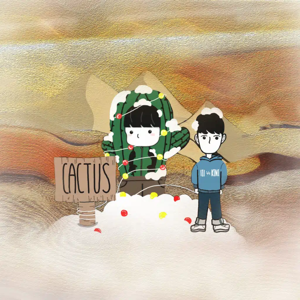 Snow in the desert, Cactus has decoration