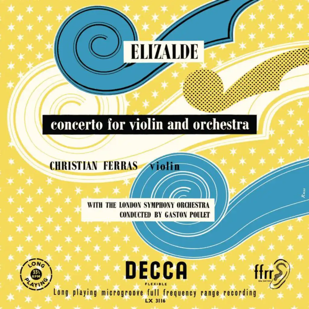 Elizalde: Violin Concerto; Encores (various) (Christian Ferras Edition, Vol. 1)