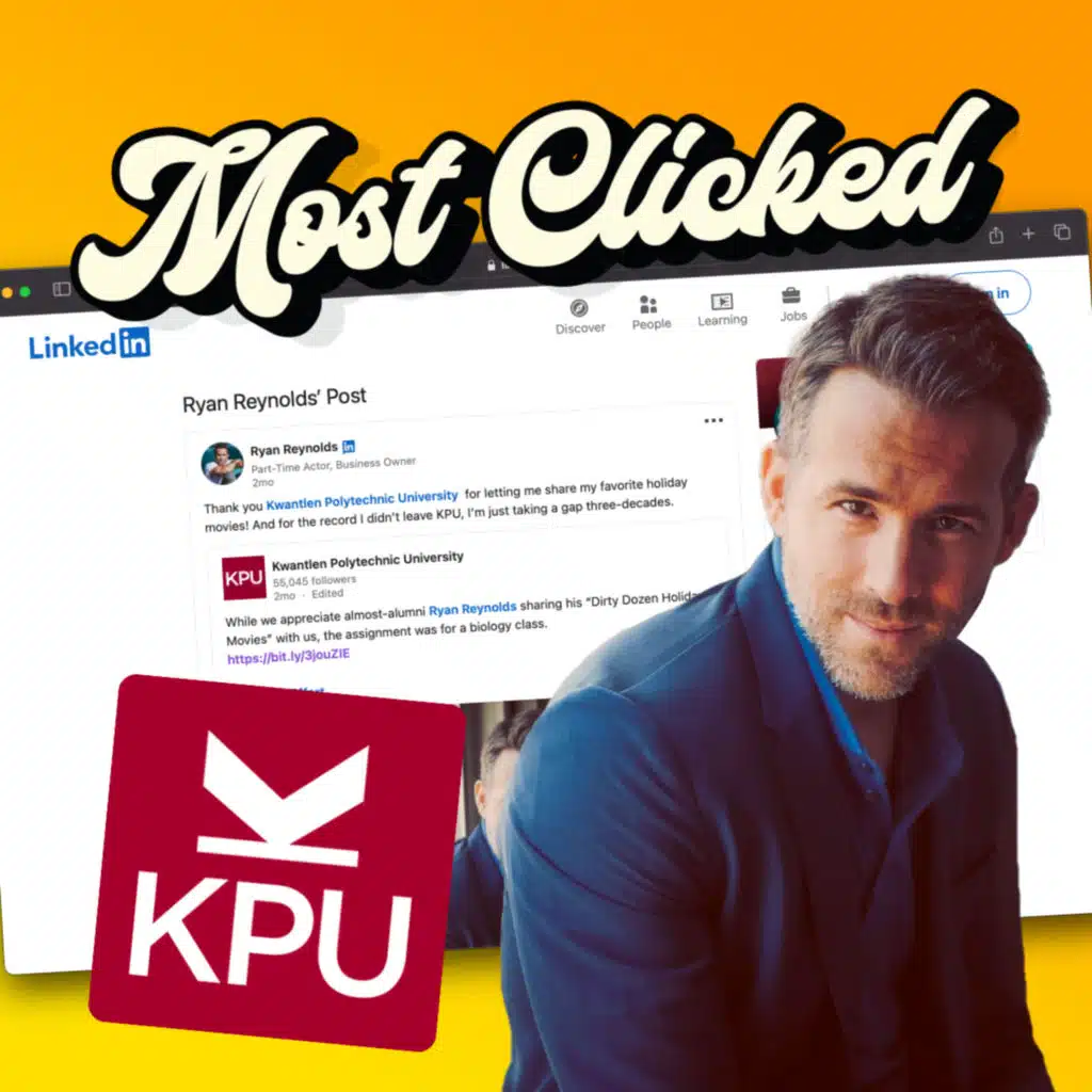 Ryan Reynolds helps Kwantlen Polytechnic University reach further
