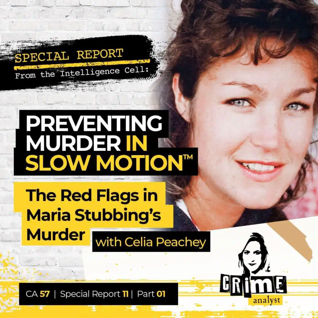 Ep 57: Preventing Murder in Slow Motion™: Red Flags in Maria Stubbing’s Murder with Celia Peachey, Part 1