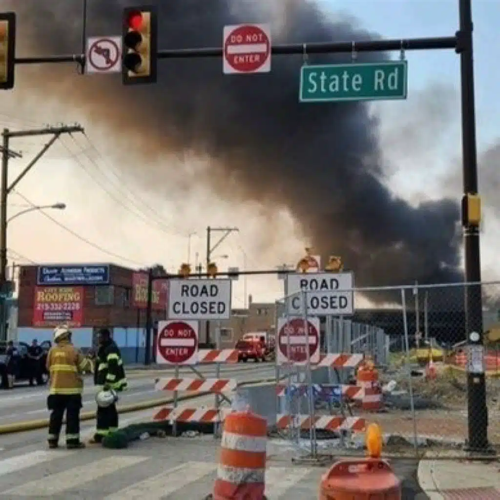 انهيار  أهم الطرق وأكثرها استخداما في فيلادلفيا  الامريكية