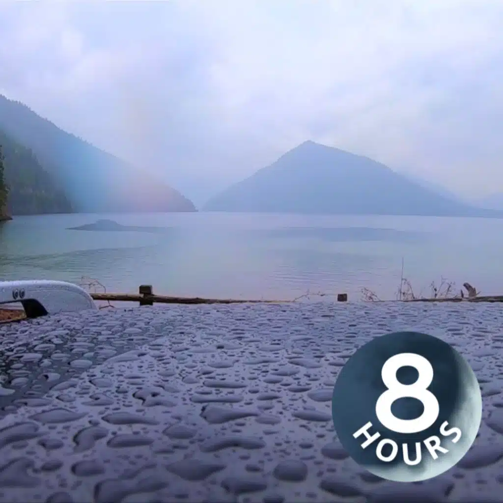 Gentle Rain & Lake Water Sounds 8 Hours | Sleep, Study, Focus with Rainstorm White Noise