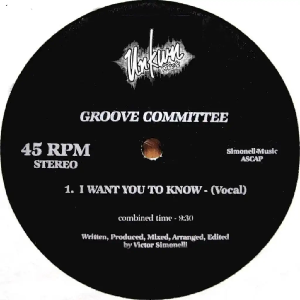 I Want You to Know (Victor Simonelli Nu Groove Mix)