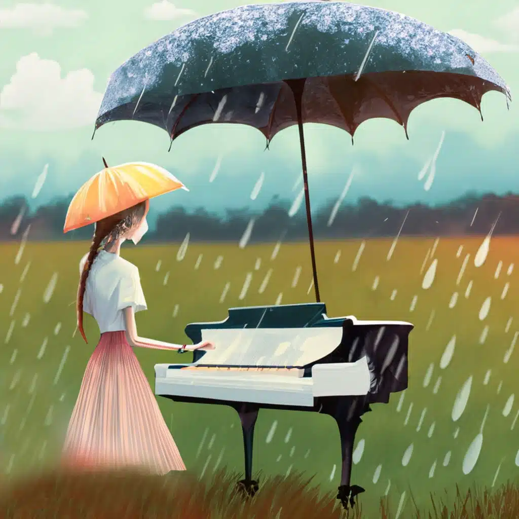 Nature Rain and Piano
