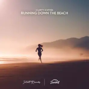 running down the beach